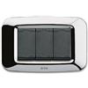Eva AVE PLACCA 3P PLASTICA Cromo Sistema 45 45PY03CR