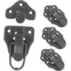 DOITOOL Chiusura Hasp in Ferro per Scatola Compatta, Fibbia Chiusura di Sicurezza, Finitura Lucida 70X40 MM, 4 Pezzi