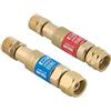 OXYTURBO COPPIA DI VALVOLE DI SICUREZZA DOPPIA PROTEZIONE GIREVOLI Ø20MM PER I RIDUTTORI - 1PZ OSSIGENO G3/8, 1PZ GAS G3/8 SX - FLAME BACK ARRESTOR - PORTATA 3.000 lt/h
