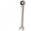 BE-TOOL - Chiave combinata a cricchetto 10/13/17 mm, doppia testa piatta, con estremità aperta e anello, argento