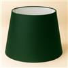 Generico 40 cm Paralume Tessuto di Cotone con PVC Bianco, Prodotto Artigianale, per Lampada da Tavolo, Piantana (Verde Scuro)