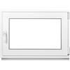 Framex Premium Finestra per Cantina - Finestra in PVC Bianca LxH 700 x 500 mm - Finestra per Garage/Casa da Giardino LxH 70 x 50 cm Triplo Vetro - Funzione DIN Destra Girevole Ribaltabile - Tutte le