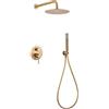 MICE COLLECTION MICE - Set doccia da incasso a parete monocomando a 2 vie rubinetteria bagno incasso colore oro spazzolato - kit doccia bagno