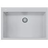 PLADOS Lavello in quarzo da cucina incasso Plados vasca singola 76cm - Alluminio