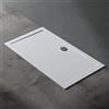 doporro Piatto Doccia Rettangolare 90x140x4 cm con Scarico Incluso e Bordo | Colore Bianco, Installazione a Filo Pavimento o in Appoggio, Installazione in Appoggio o a Filo, Piletta con Finitura Cromata