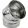 EUROPROFIL CURVA CURVE 45 GRADI IN ACCIAIO INOX AISI 304 DIAM.100 mm CAMINO STUFA A PELLET