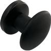 effedielle® POMO POMOLO PER PORTA in alluminio anodizzato nero F5, ADATTO AL MONTAGGIO SU PORTE BLINDATE E SU PLACCHE, COME CENTROPORTA O COME MANIGLIA Q8 (TONDO)