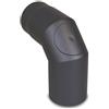 LANZZAS Tubo per stufa a 90° con porta - diametro Ø 150 mm - Colore: grigio ghisa - tubo fumo/arco ginocchio con chiusura di pulizia