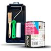 JOVIRA PINTURAS Vernice Per Piastrelle 750 ml | a Base d'acqua e Mini secchio, rullo in schiuma, manico e pennello (750 ml, Pittura Bianco Sporco + Kit Piastrelle) C-3-K