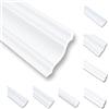 MDEKOR 20 metri di Cornici per Soffitto in Polistirene XPS Profilo Decorativo Bianco 80x80 cm Pacchetto Risparmio NK80