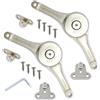 GAMOBIFER Braccetto a Leva Snodo, Klok FERRARI, per Ante a Ribalta e Vasistass, Può essere istallato sia a DX che a SX. (SNODO KLOK XL in Zama per Ante Legno, 2, Pezzo)