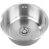 LANTUS Piccolo lavello da cucina, vasca singola in acciaio inox, per camper, per installazione da incasso e scolapiatti reversibile da incasso (41 x 41 x 20 cm)