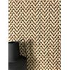Newroom Tapete Beige Schwarz Vlies Flechtoptik - Rattan Geflecht Mustertapete für Wohnzimmer Schlafzimmer
