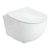 LAVITA WC sospeso Brava Sedile WC Coperchio WC con chiusura ammortizzata e cerniere in metallo WC senza brida WC sospeso 360x480x375 mm Bianco lucido