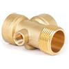 Wiltec Raccordo in ottone a 4 vie DN25 1″/DN13 1/4″ Attacco autoclave,pompa,manometro,serbatoio a membrana