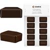 EMFA 10 pezzi capuccio rettangolare 60x40 mm marrone plastica cappucci per palo cappuccio