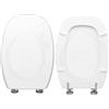 HYDRO HOME Tavoletta Wc Compatibile con ITALICA POZZI GINORI, Copriwater In Legno Rivestito Con 2 mm Di Resina Colore Bianco, Cerniere Fissaggio Dal Basso MADE IN ITALY
