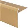KARAT Profilo per bordo gradino, strisce di transizione, profili angolari per pavimenti, gradini, scale e pareti (sicurezza, forma a F - oro, 1000 x 50 x 53 mm - preforato)