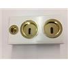 effedielle KIT TONDO CON FORO CHIAVE MANIGLIA PORTE SCORREVOLI PORTA SCRIGNO .COLORE ORO LUCIDO SENZA SERRATURA.ART.2055 SS.