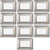 Electron CONFEZIONE DA 10 PLACCHE IN TECNOPOLIMERO, COMPATIBILE CON BTICINO MATIX, 3 MODULI/POSTI, COLORE ARGENTO SILVER, ALTA QUALITA', DESIGN ELEGANTE E MODERNO, PER INTERRUTTORI/PRESE, SERIE CIVILE