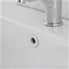 Inbagno Ghiera Forata Universale Per Troppo Pieno Lavabi E Bidet Aventi Circonferenza 24 O 28 Mm, In Ottone Con Tappo Bianco Opaco Dal Design Moderno