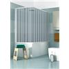 caldoni Sopravasca Angolare 70x140 cm 1 Anta a Soffietto in PVC H150 Caldoni Komet Bianco