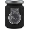 FLEUR DESIGNER'S PAINT | EGGSHELL Smalto Multisuperficie Satinato, Senza Carteggiare, 130 ml, F77 Black, a Base Acqua, Lavabile, Altissima Resistenza, per Interno - Esterno, Made in Italy