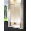 Yellowshop - Box Doccia Cm 70, 80, 90, 100, Porta Nicchia Soffietto Libro Pieghievole In Alluminio Cristallo Trasparente E Opaco 6mm Altezza Cm 190 (100 CM (Da 98 a 102 CM), TRASPARENTE)