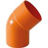 Generico Curva PVC per Edilizia, 45 Gradi, 100 mm Diametro, Arancione