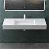 Mai & Mai Lavabo da Appoggio 120x48x13cm, Lavandino Bagno Colossum12-1200-M Lavabo da Minerale Fuso Senza Troppopieno