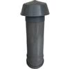 HAHN Handelshaus Ventola di drenaggio/ventilatore da tetto con tubo a manicotto, adatta per tutti i tubi HT e KG, sfiato del tetto, aria di scarico, PVC, DN 70, DN 75, DN 100, DN 110, guarnizione in gomma (DN 70/DN