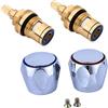 DOITOOL 1 Set Accessori Per Rubinetti Manopola Di Ricambio Maniglia Del Rubinetto All'aperto Manopole in Metallo Di Ricambio Rubinetto Maniglie Taoyuan Vasca Ottone