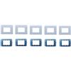 Di Tutto Per Tutti® Kit 10 Pezzi Vimar Arke Compatibile | 5 pezzi Placca in Tecnopolimero Bianco 3 Posti | 5 Pezzi Supporto 3 Posti