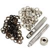 SENRISE - Occhielli con occhielli e occhielli in acciaio inossidabile, 100 pezzi, 6 mm, con foro per foratura, strumento di fissaggio per tela, teloni, scarpe, vestiti, borse