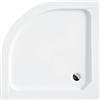 VBChome Piatto doccia 70 x 70 cm Sifone piatto doccia quadrato bianco liscio + scarico fi50 piastra di copertura sanitaria acrilico