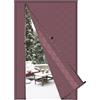 Risareyi Magnetica Tenda Termica Isolante Freddo 80x200cm, Apertura Laterale Marrone Oxford Copertura per Porta Esterno, Imbottitura in Fibra di Poliestere, Antivento, Chiusura Automatica