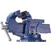 tectake® Morsa da Banco Ghisa 27x10x15 cm, Morsa da Falegname con Incudine per Banco da Lavoro, Attrezzi Falegnameria, Base Girevole, Apertura 125 mm, Ideale Fai da te in Garage o Officina - Blu