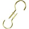 ZNTIHZ 80 ganci for tazze da soffitto, a vite, a placcati in rame, viti autofilettanti, dorati for appendere Per Piante,Tazze(1 1-4 inch)
