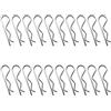 INCREWAY 20 coppiglie a molla, in acciaio al carbonio, M2,5 x 50 mm, colore: argento