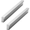DSWZLQDXB Pomello per armadio Argento Maniglia per cassetto lega di alluminio maniglie per ringhiere e sportelli forma a L maniglioni Tiretti a Corrimano Manopole,Confezione da 2 pezzi (Total length 800mm)