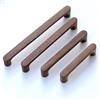 Yeandshi 2 maniglie per mobili in legno marrone Natura Noce 96 mm, foro centrale, maniglie da cucina, armadio, cassettiera, pomelli per armadio, cassettiera, per armadio, cassettiera, 2 pezzi