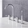 XJTNLB Rubinetto Doccia Bagno Rubinetteria Bordo Vasca 4 Fori, Miscelatore Vasca da Bagno con Doccetta Cromo