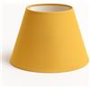 Generico 35 cm Paralume Cono, Tessuto di Cotone con PVC Bianco, Prodotto Artigianale, per Lampada da Tavolo, Piantana (Ocra)