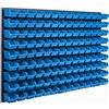 botle Sistema di stoccaggio da parete, 1152 x 780 mm, 126 pezzi, Contenitori Scatole Impilabili, Pannelli da Parete Extra Resistenti, Scaffali da Officina
