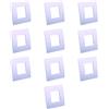 Electron CONFEZIONE DA 10 PLACCHE IN TECNOPOLIMERO, COMPATIBILE CON VIMAR ARKE', 2 MODULI/POSTI, COLORE BIANCO, RETTAGOLARI, SQUADRATE, ALTA QUALITA', DESIGN ELEGANTE E MODERNO, PER INTERRUTTORI/PRESE