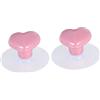 DIYEAH Maniglie per Cassetti e Porte a Forma di Cuore in Ceramica Rosa, Set da Ganci a Ventosa, per Mobili Cucina, Armadi e Camere da Letto