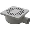 WEB world electronic business Chiusino Sifonato Ribassato 15x15 cm PP Grigio Scarico Laterale 50mm Orientabile Doccia Bagno Anti Odore Drenaggio Veloce