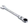 KATUR Chiave combinata a cricchetto 19 mm, chiave a cricchetto con testa flessibile, design industriale a doppio uso, utensile metrico professionale in acciaio al cromo vanadio