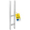 GRUNDLINE - Set di 4 staffe porta palo ad H, ancoraggio ad H 9x9 - Ancoraggio per pali - Staffa porta palo per l'incorporamento nel calcestruzzo - Piedino di supporto - Scarpa per travi - Supporto per