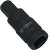 AB Tools Chiave a bussola esagonale a brugola con attacco da 1/2, M12 x 55 mm, 12 mm